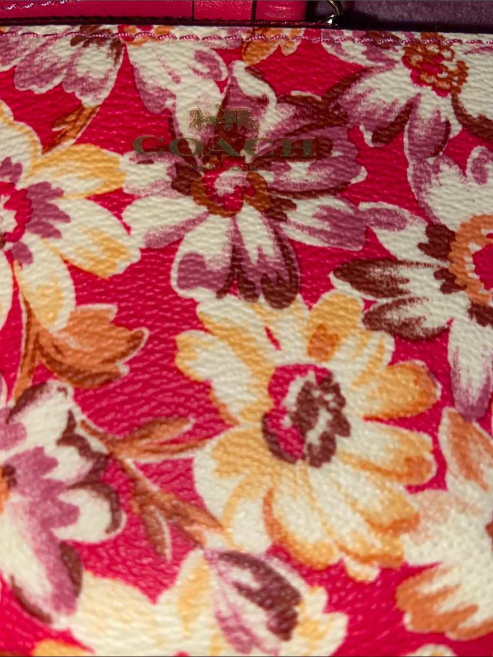 Coach Vintage Daisy Print Wristlet NWT - Picture 2 of 5